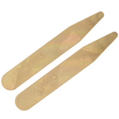 Tom James Brass Collar Stays Stiffeners 2 1/2" NOS NWOT 2 1/2" - Image 1 of 2