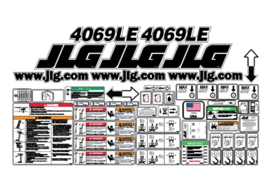 JLG 4069LE Scissor Lift Decal Kit 7 YEAR VINYL! - Image 1 of 2