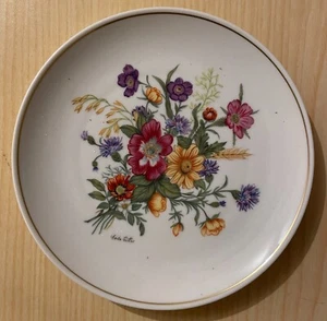 Sammelteller Porzellan Feldblumenstrauß Erika Kitter DMSG Königl. pr. Tettau - Bild 1 von 3