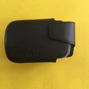 OEM BLACK LEATHER CASE COVER BELT CLIP HOLSTER for BLACKBERRY CELL curve 8530—2 - Picture 1 of 3