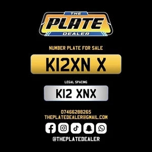 KIRAN (K12XNX) KIREN KIRUN PERSONALISED NAME NUMBER PLATE PRIVATE REG PLATE - Picture 1 of 5
