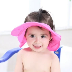 Adjustable Baby Shower Cap Shower Protective Hat Shampoo Cap Soft Protect Eyes - Picture 1 of 18
