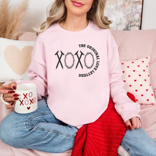 T shirt XOXO The Original Love Letters Top da donna accogliente San Valentino e regalo