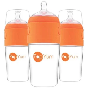 PopYum 9 oz Anti-Colic Formula Making/Mixing / Dispenser Baby Bottles 3-Pack - Picture 1 of 9