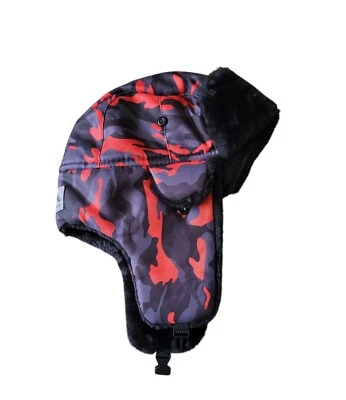 New Salt Armour Co. Camo Trapper Hat SA Co Camouflage Faux Fur Lined Winter Cap - Image 1 of 4