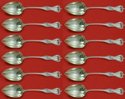 Juego personalizado de cuchara de pomelo de plata esterlina Old Colonial by Towle 12 piezas estriadas Foto 1 de 3