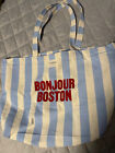 Sezane Boston Mon Amour Canvas Tote Bag New