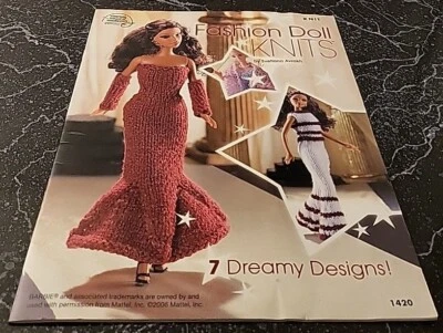 EH14 AMERICAN SCHOOL OF NEEDLEWORK 2006, FASHION DOLL KNITS PATTERN LEAFLET - Image 1 of 2