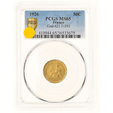[#878129] Coin, France, Chambre de commerce, 50 Centimes, 1926, Paris, PCGS, MS6