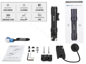 Linterna táctica recargable OLIGHT Odin GL M 1500 lúmenes haz de 215 metros - Imagen 1 de 11