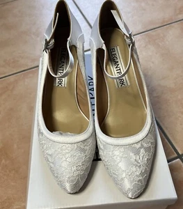 Damen Hochzeit Schuhe Gr.41 Neu Pumps mit Riemchen Neu mit Karton Elegant Park - Bild 1 von 11