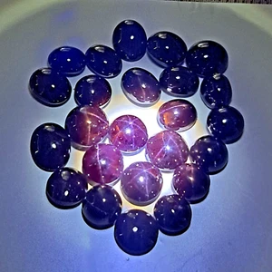 LOT 250CTS! NATURAL STAR GARNET GEMSTONES UNHEATED "WHOLESALE" 22PIECES - Picture 1 of 5