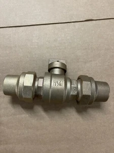 1 1/4" FLARE X FLARE BRASS CURB STOP VALVE LEAD FREE - Picture 1 of 2