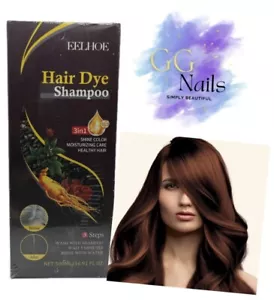 DARK BROWN👩🏽🦱Hair Dye Shampoo 3 in 1 Instant Herbal Ingredients - Picture 1 of 6