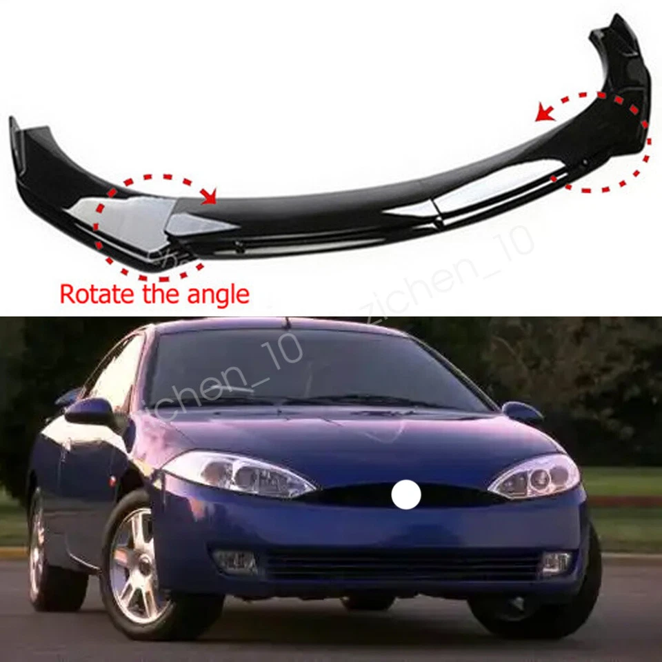 For Mercury Cougar 1999-2002 Glossy Front Bumper Lip Splitter Spoiler Body Kit Foto 1 de 4