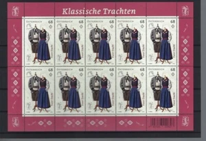 2015 Österreich ANK 3240 Klassische Trachten Nr. 3 Tuxer Tracht Kleinbogen - Picture 1 of 1