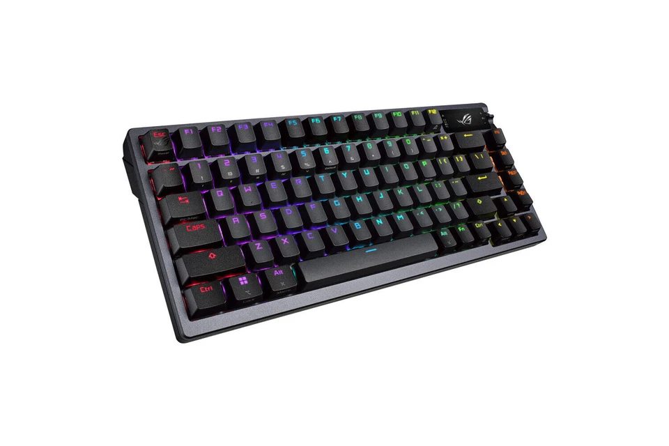 ASUS ROG Azoth Clavier de Jeu Mécanique sans Fil - Gunmetal, Français (Commutateurs Rouges)