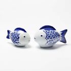 porcelaine chinoise jingdezhen poisson bleu et blanc