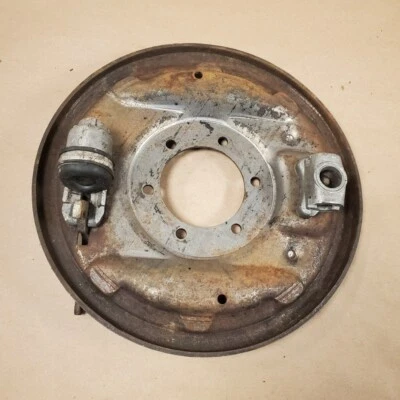 Original Triumph TR3 TR4 Left LH Backing Plate and Adjuster OEM - Image 1 of 4