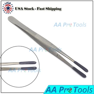 Tweezers Bead Pearl Work PVC Tips Holding Safe Rubber Coated Large Soft Tips - Picture 1 of 2