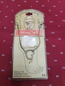Panama Jack nklet & Toe Ring Set Pink Silver Tone Hypo Allergenic NEW - Picture 1 of 3