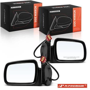 2x Black Mirror w/ Power Glass Adjust for Jeep Grand Cherokee ZJ 1993 1994 1995 - Picture 1 of 9
