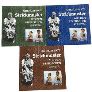 3 vol. Traditional Austrian Twisted-Stitch knitting Überlieferte Strickmuster - Foto 1 di 9