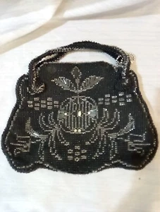 Vintage  Elegant Small Evening Beaded Bag  Czechoslovakia - Picture 1 of 6