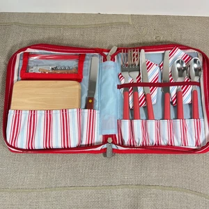 Picnic Utensil Set In Case Picnic Time Rose Collection Cheese & Wine - Bild 1 von 6