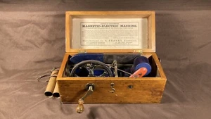 A. Franks Antique Quack Medical Magnetic Electric Shock Therapy Device Wood Case - Picture 1 of 24