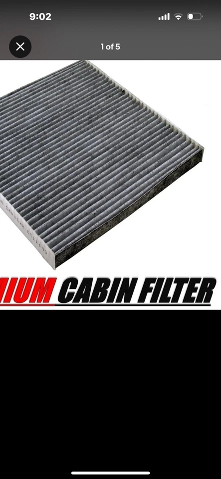 FILTRO DE AIRE CABINA CARBÓN ACTIVADO PARA NISSAN ALTIMA 2002 - 2006 Foto 1 de 1