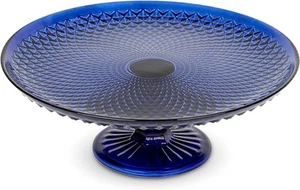 Amici Home Diamond Footed Glass Cake Stand | Round Vintage Style Red - Bild 1 von 6