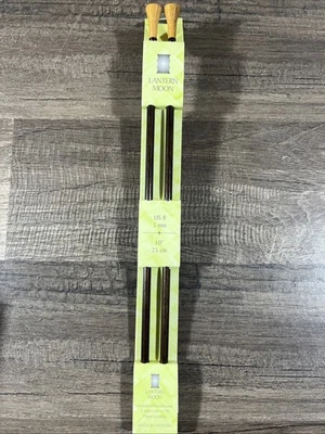 Lantern Moon 10" Ebony Single Point Knitting Needles US 8 (5mm) 25cm - Image 1 of 4