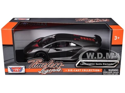 LAMBORGHINI SESTO ELEMENTO CARBON 1/24 DIECAST MODEL CAR BY MOTORMAX 79314 - Image 1 of 4