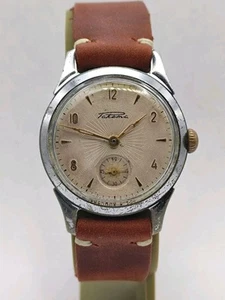 Reloj Vintage Raketa Guilloche 2603 URSS Soviética Hombre Cuero - Imagen 1 de 16