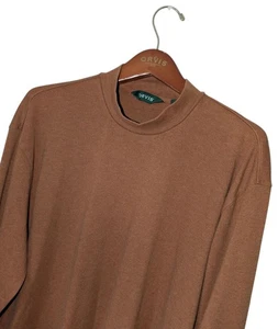 Men's ORVIS Premium Brown TURTLE Neck LONG Sleeve CASUAL Top Size XL-XXL *VGC* - Picture 1 of 8