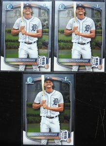(3) 2025 Cris Rodriguez Bowman Chrome 1st Bowman Base Detroit Tigers #BCP-250 - Picture 1 of 2