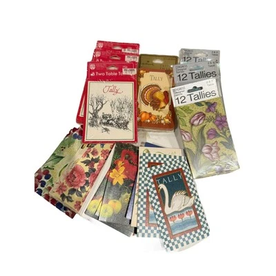 Винтажный лот из 7 новых из старых запасов карточек Congress Bridge Tallies плюс отдельные карточки для подсчета - Изображение 1 из 4