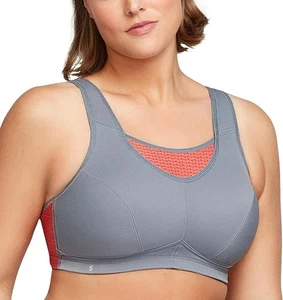 Sujetador camisola Glamorise Sport Elite Performance gris 44D - Imagen 1 de 5