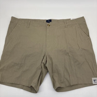 New George Men Cargo Shorts Sz 46 Khaki Beige 9” Inseam Above The Knee Stretch - Image 1 of 4