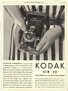 1932 Advert for KODAK 'Six 20' Concertina Camera Original Art Deco Era Print Ad - Picture 1 of 1