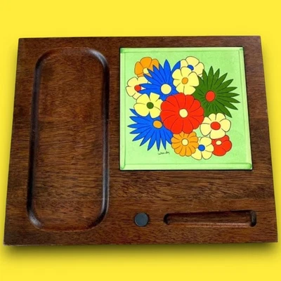 Charcuterie Board 复古 70 年代奶酪木质瓷砖复古家用厨房 — 第 1/4 张图片