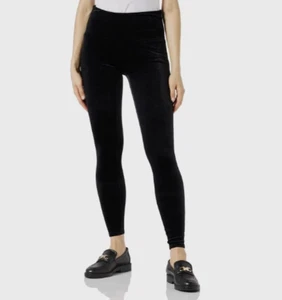 SPANX Pantalone Leggings Velluto Vita Alta Nero Dimagrante Vacanze Taglia Large Nuovo - Foto 1 di 12