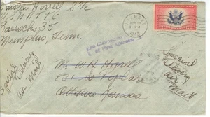 Segunda Guerra Mundial 1943 Marina de los Estados Unidos 16ct CE2 Entrega Especial Horrell USNATTC Memphis - ¿devuelto? - Imagen 1 de 2