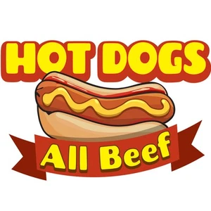 HOT DOGS Concession Decal sign cart trailer stand sticker equipment - Picture 1 of 5