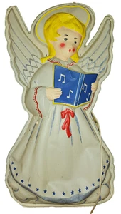 Rare Vintage FLAT BACK NOMA Wall Lites 'Singing Angel' 30" Vinylite 1950s Vacuform  - Bild 1 von 18