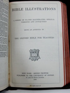 1896 The S.S. Teachers Edition Holy Bible Oxford Inscribed Old & New Testament - Imagen 1 de 13