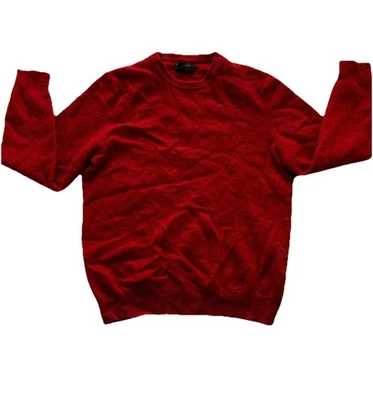 Suéter Club Room Hombres Lujo 100% Cachemira Rojo Suave Cuello Redondo Talla L Foto 1 de 4