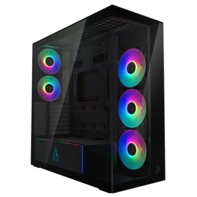 ARCTIC Xtender Black Mirrored Temp Glass 5 x ARGB Fans A-RGB PSU Shroud Tool Kit - Image 1 of 4