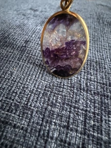 Vintage David Scott Walker Anhänger 9 kt Gold Blue John - Bild 1 von 12